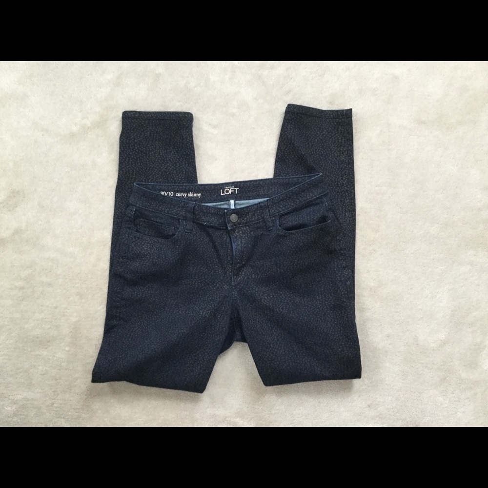 Loft navy print jeans
